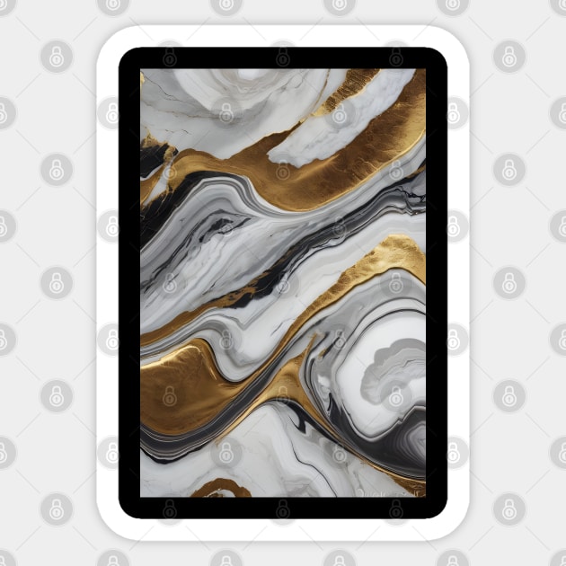 White golden marble design Sticker by Spaceboyishere